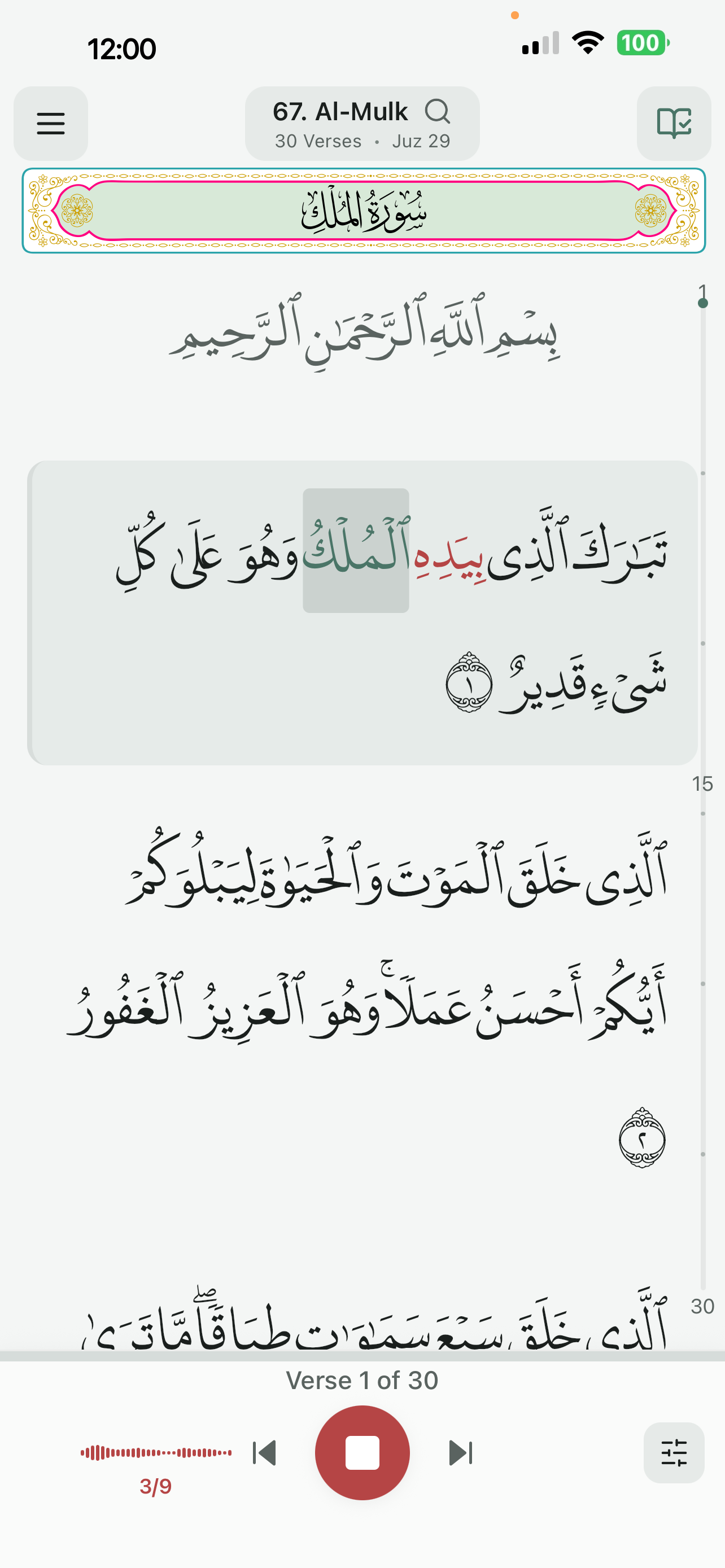 Live recitation feedback